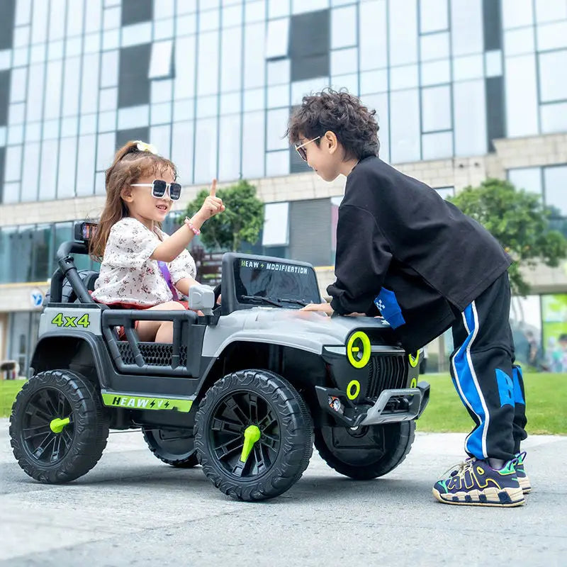 12V Rechargeable Battery Electric Four Wheel Drive Ride Cars Assembled Children's Off-Road Road Toy Ride on Cars Remote Kids