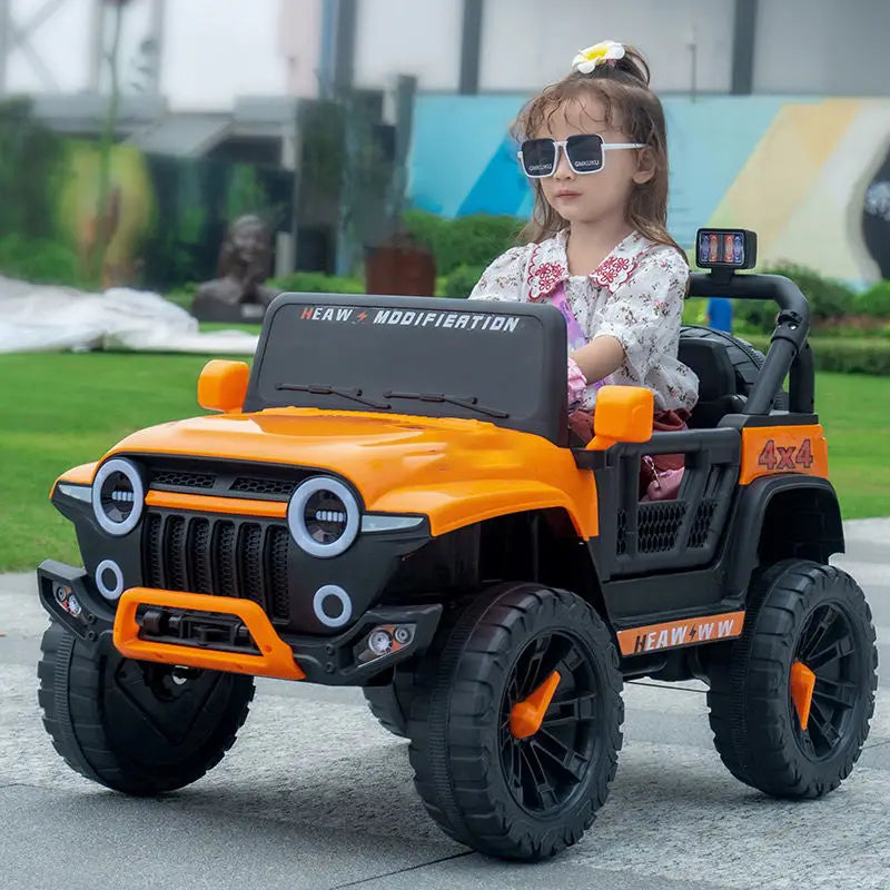 12V Rechargeable Battery Electric Four Wheel Drive Ride Cars Assembled Children's Off-Road Road Toy Ride on Cars Remote Kids