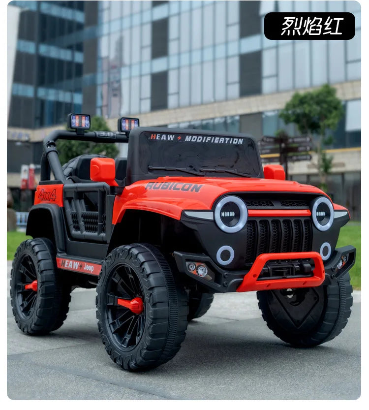 12V Rechargeable Battery Electric Four Wheel Drive Ride Cars Assembled Children's Off-Road Road Toy Ride on Cars Remote Kids