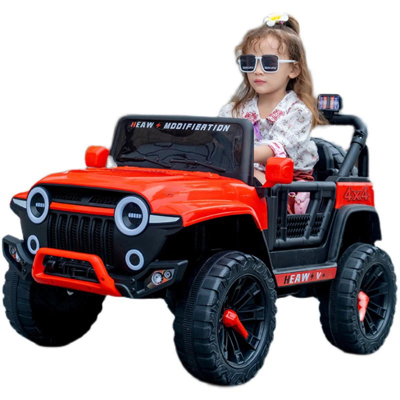 12V Rechargeable Battery Electric Four Wheel Drive Ride Cars Assembled Children's Off-Road Road Toy Ride on Cars Remote Kids