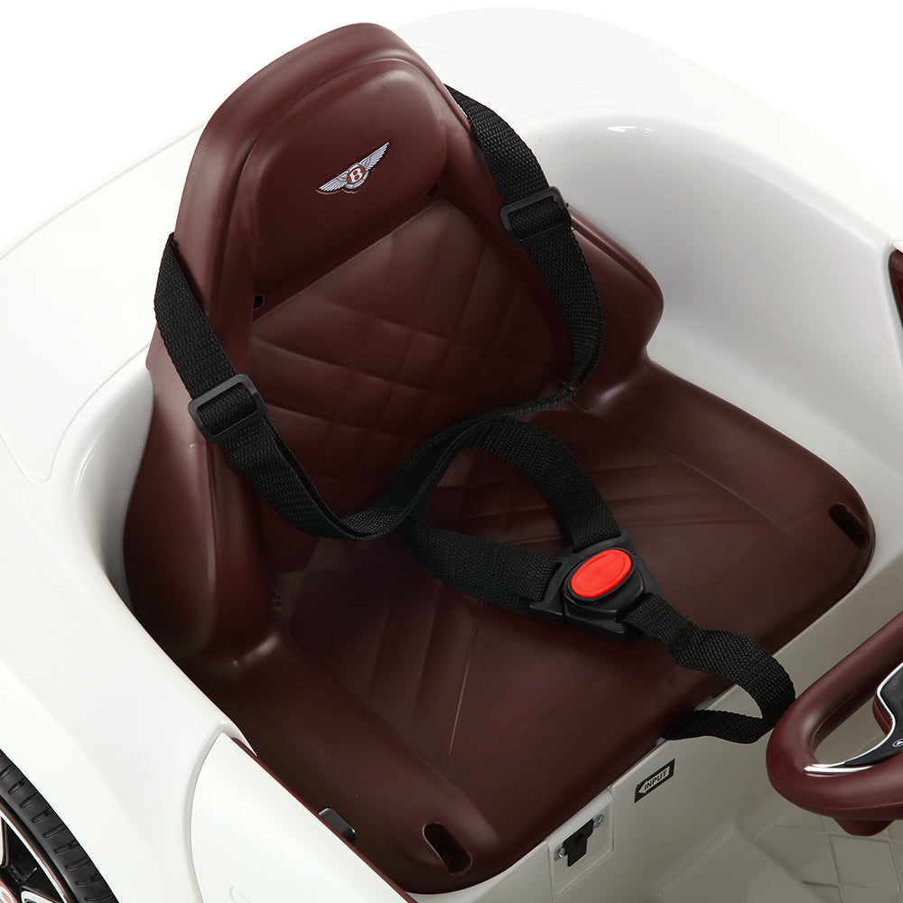 Bentley Car Licensed Electric Toys 12V Battery Remote Cars White