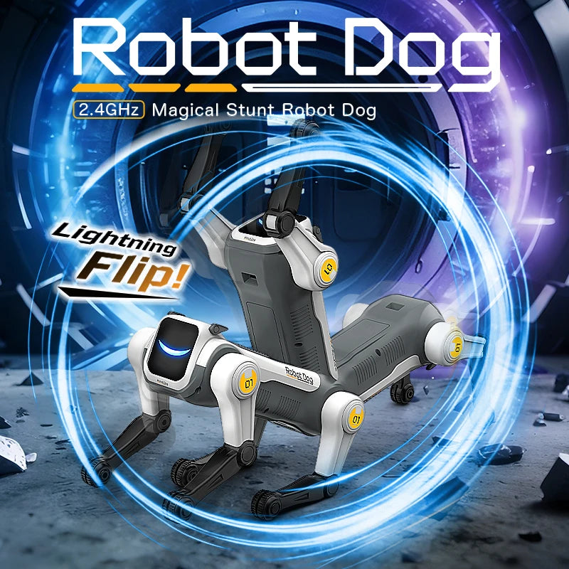 RC AI Smart Robot Dog Intelligent Electric Stunt Bionic Mechanical Dog Voice Command Programmable RC Robot Dog Toy Gift Children