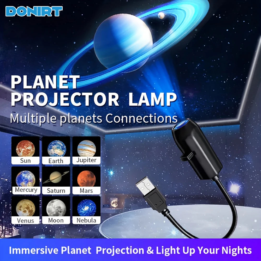 6/10Pcs USB Starry Star Light Moon Lamp Car Interior Ambient Light Romantic Projection Light Party Bedroom Creative Night Light