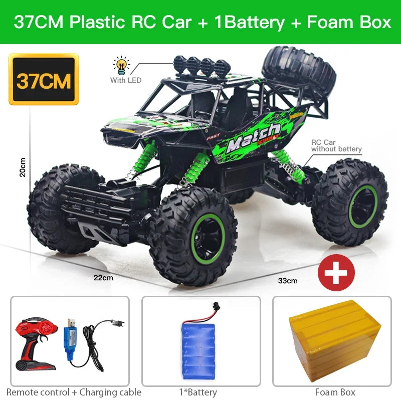1:12/1:16 4WD Remote Control Car With Led Lights Radio Electric Rock Crawler Buggy 4x4 Off-Road Control Truck Toys Gift for Kid