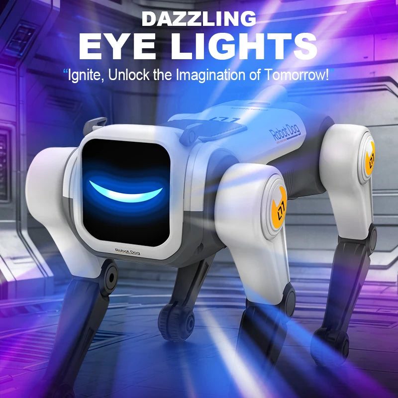 RC AI Smart Robot Dog Intelligent Electric Stunt Bionic Mechanical Dog Voice Command Programmable RC Robot Dog Toy Gift Children