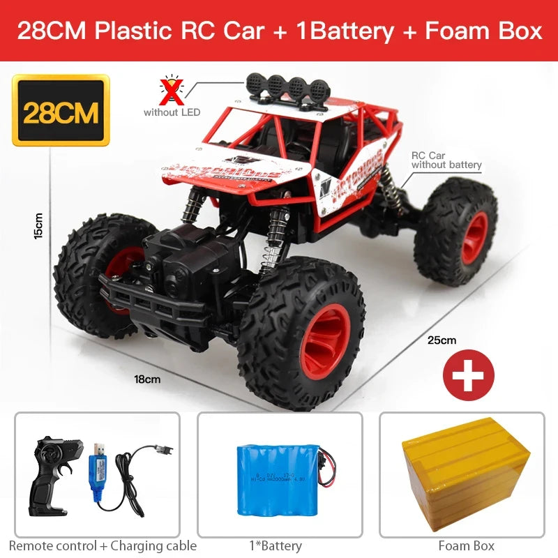 1:12/1:16 4WD Remote Control Car With Led Lights Radio Electric Rock Crawler Buggy 4x4 Off-Road Control Truck Toys Gift for Kid