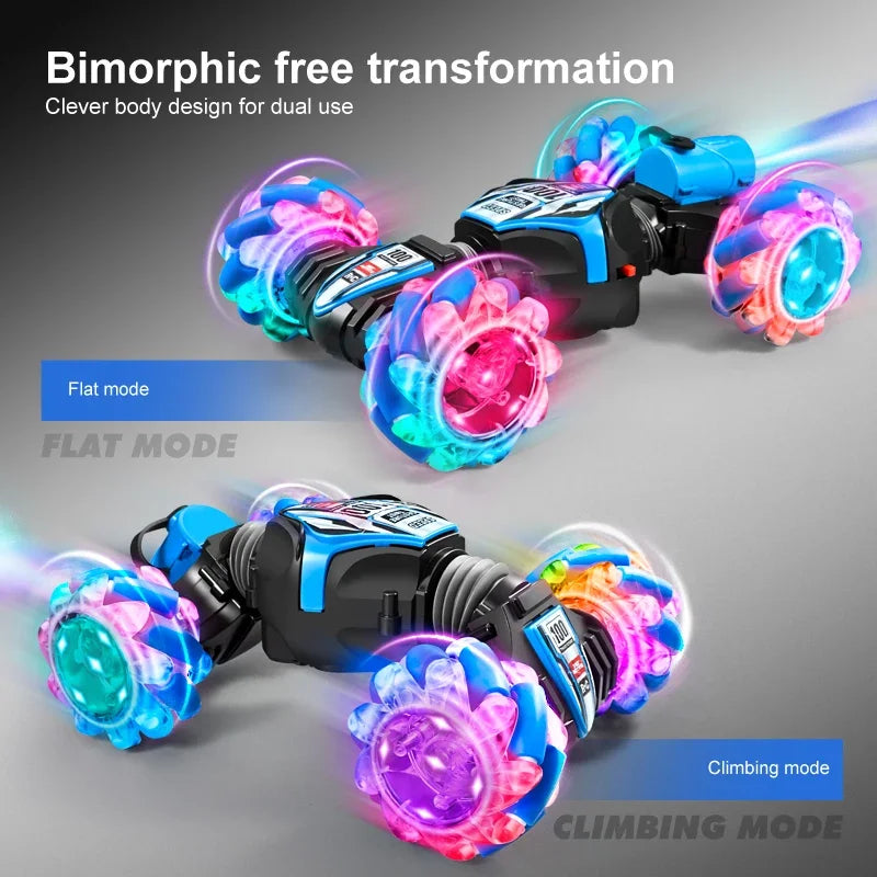 NEW RC Stunt Car 2.4G Remote Control Cars RC Watch Gesture Sensor LED Rotation Gift Electronic Toy for Kids Boys