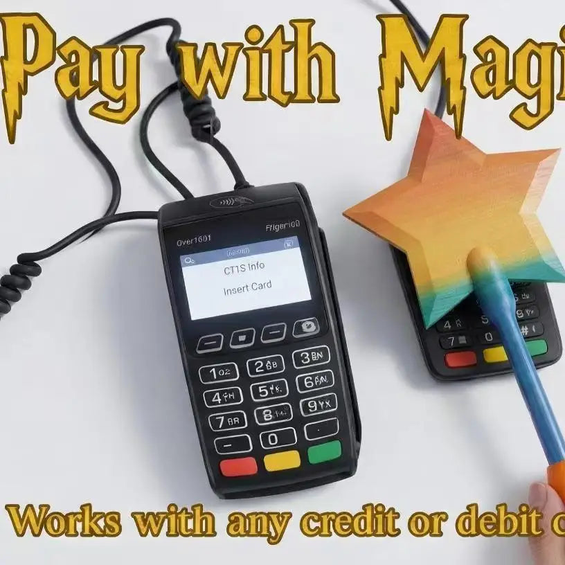 3D Printed Magic Wand Credit Card Holder with Tap Payment Portable Lightweight Funny Star Wand Style Card Stand Novelty Gift
