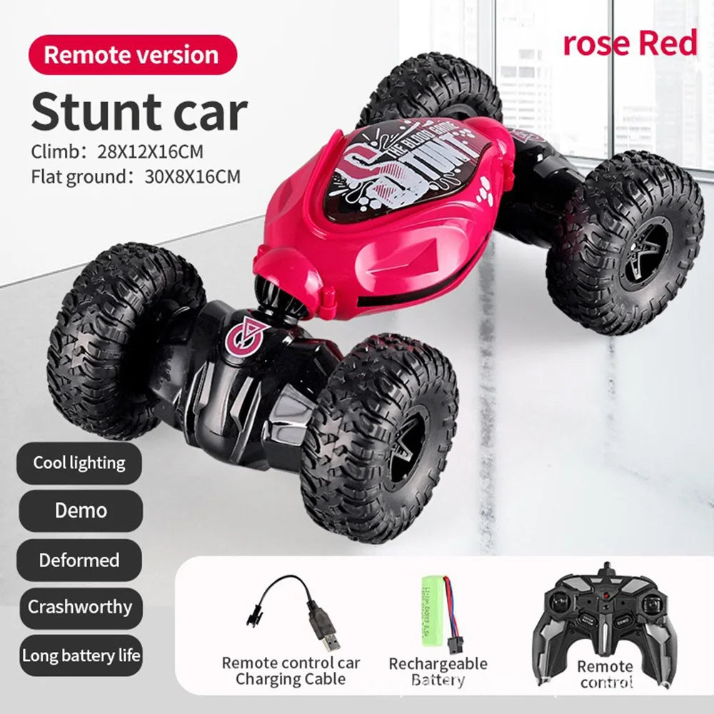 Stunt Drift Car, 4WD Gesture Sensing Remote Control RC Car with LED Lights & Twist Deformation for Kids