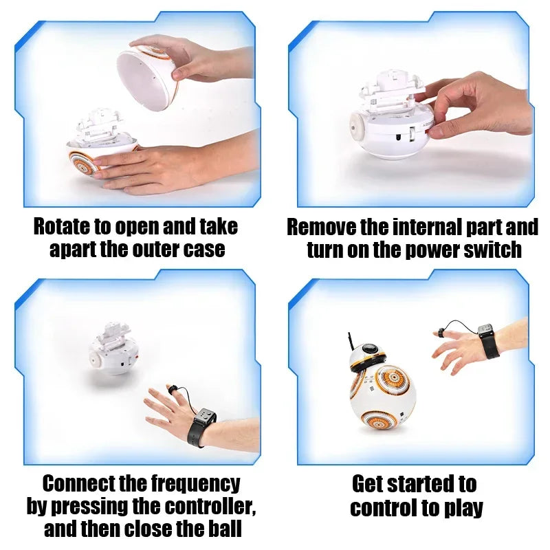 RC Robot 2.4G Radio Remote Control with Sound Watch Gesture Induction Sensor Intelligent Robot Toys Gifts Accessories for Kids