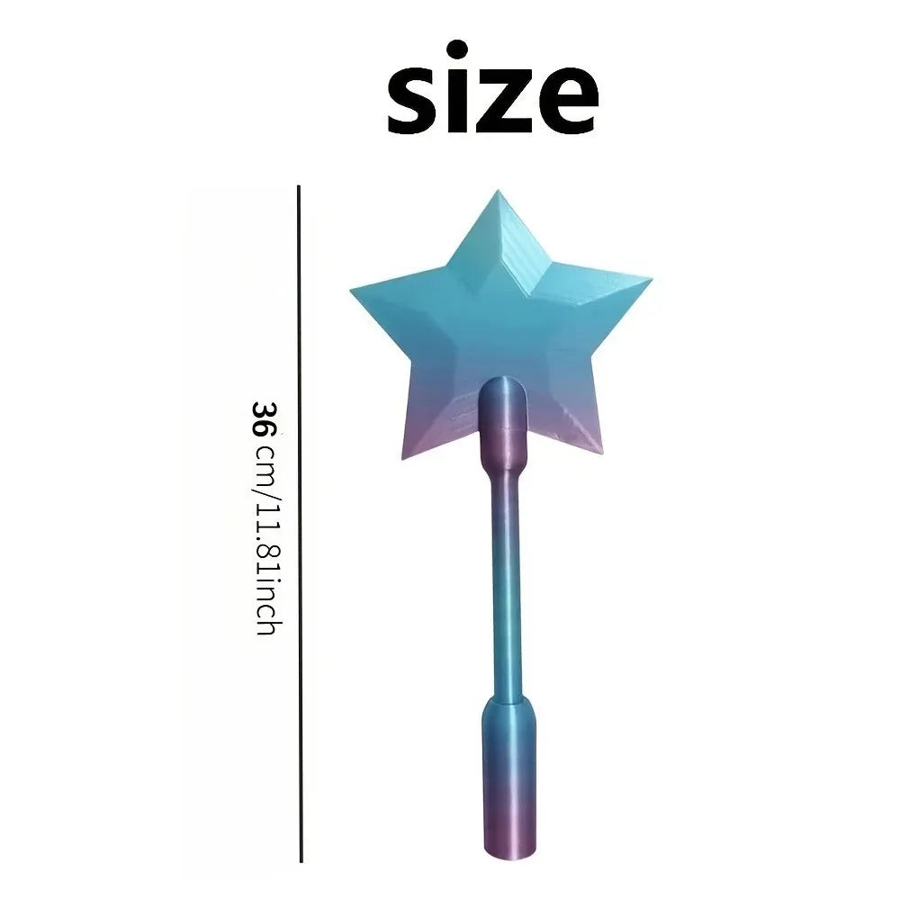 3D Printed Star Wand Holder Portable Credit Card Stand Magics Wand Design For Daily Desktop Organization And Use