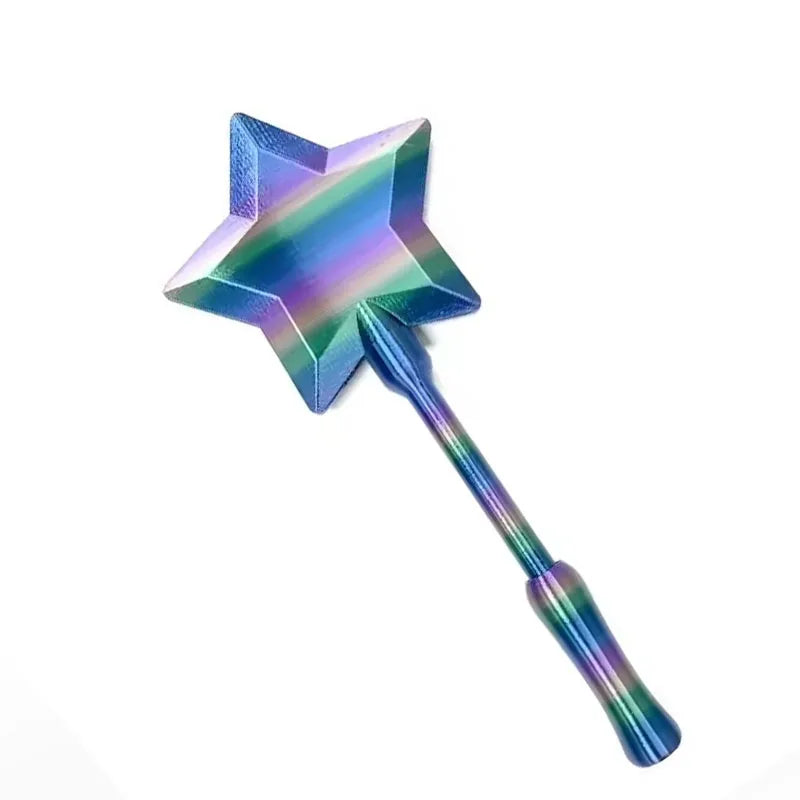 3D Printed Magic Wand Credit Card Holder with Tap Payment Portable Lightweight Funny Star Wand Style Card Stand Novelty Gift