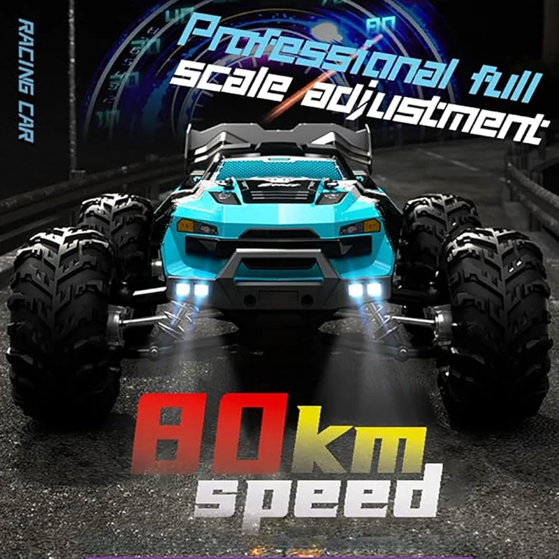 4WD Remote Control Car Off Road 4x4 RC High Speed 1:16 Truck Super Brushless 50 or 80KM/H Fast Drift Racing Toy Kids Adults