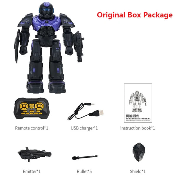 Rc Robot Intelligent Samrt Infrared Sensor Emo Robo Dance 2.4G Programming Remote Control Robot Toys for Kids Boys Girls Gift
