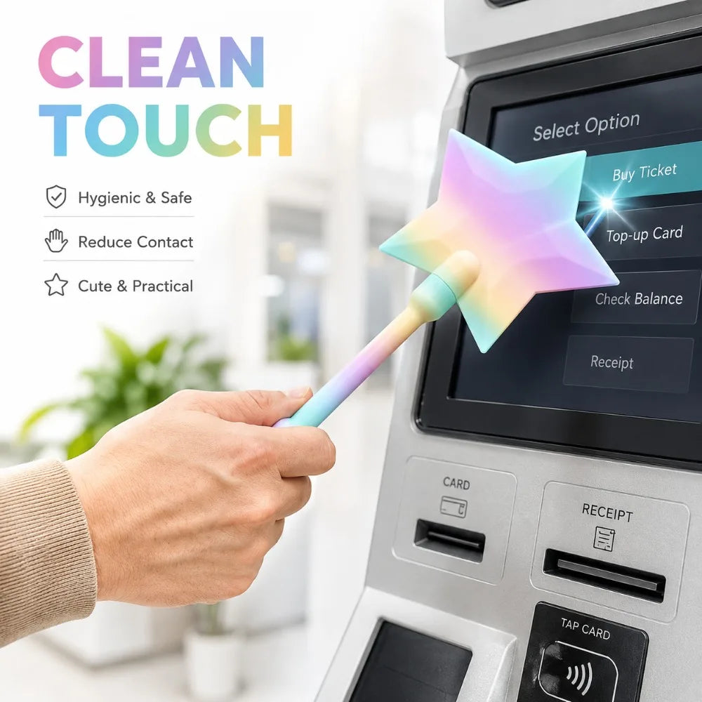 3D Printed Star Wand Holder Portable Credit Card Stand Magics Wand Design For Daily Desktop Organization And Use