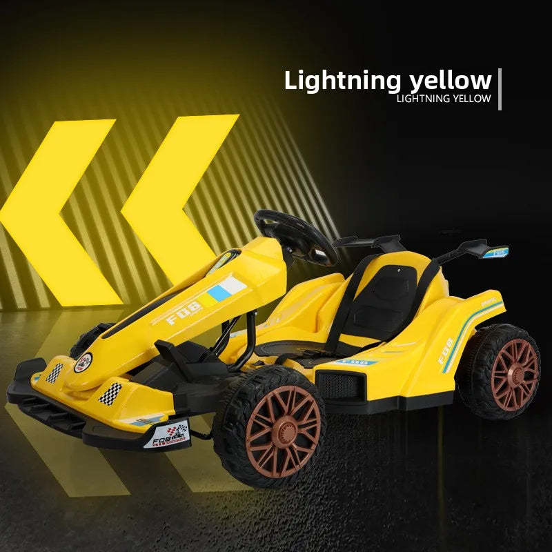 Remote Control Kids Electric Go Kart,Smooth Driving Racing Car,Children Outdoor Entertainment Vehicle,Safe Play Sport Equipment