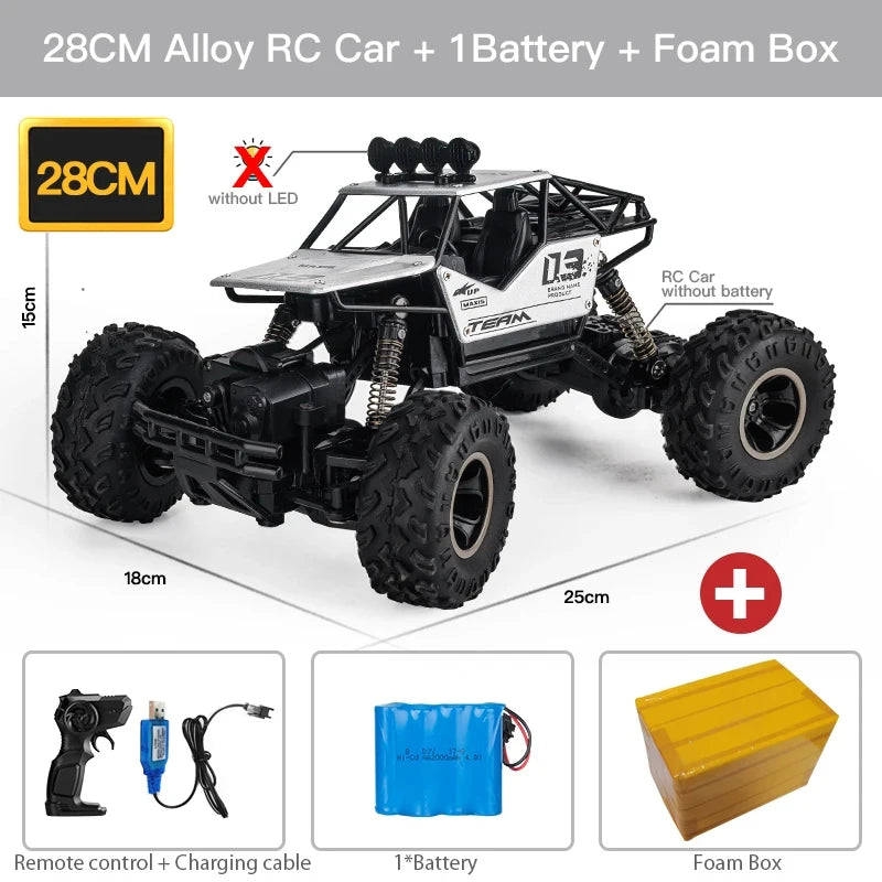 1:12/1:16 4WD Remote Control Car With Led Lights Radio Electric Rock Crawler Buggy 4x4 Off-Road Control Truck Toys Gift for Kid