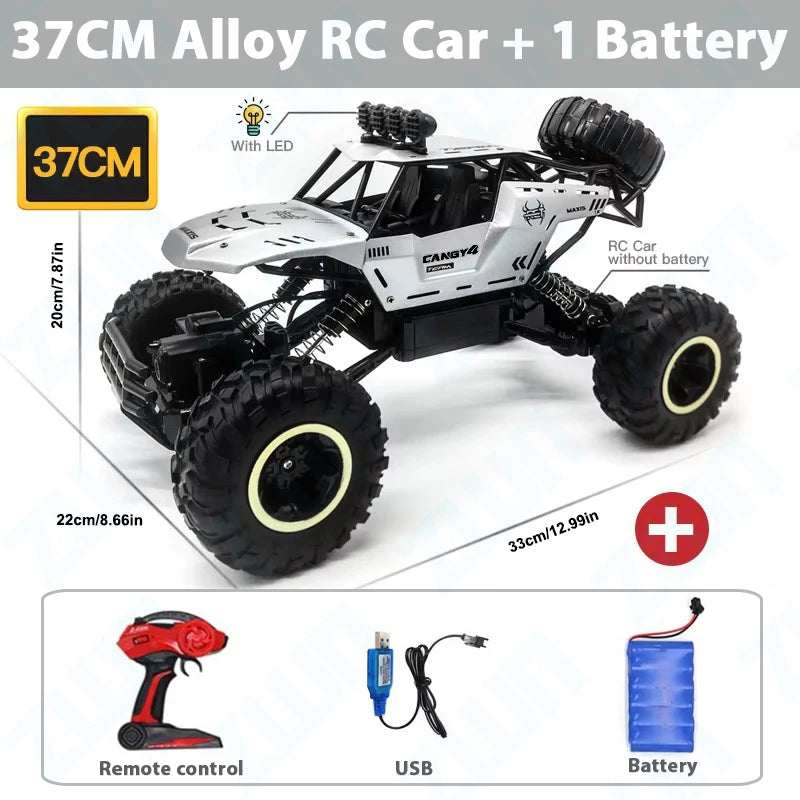 1:12/1:16 4WD Remote Control Car With Led Lights Radio Electric Rock Crawler Buggy 4x4 Off-Road Control Truck Toys Gift for Kid