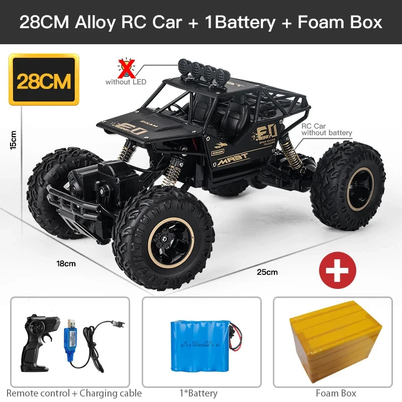 1:12/1:16 4WD Remote Control Car With Led Lights Radio Electric Rock Crawler Buggy 4x4 Off-Road Control Truck Toys Gift for Kid