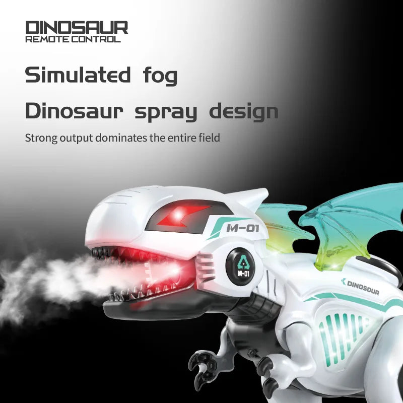 Rc Robot Dinosaurs Toys Education Electronic Simulation Action Sound Light Music Spray Remote Ccontrol Animal Toys for Kids Boys