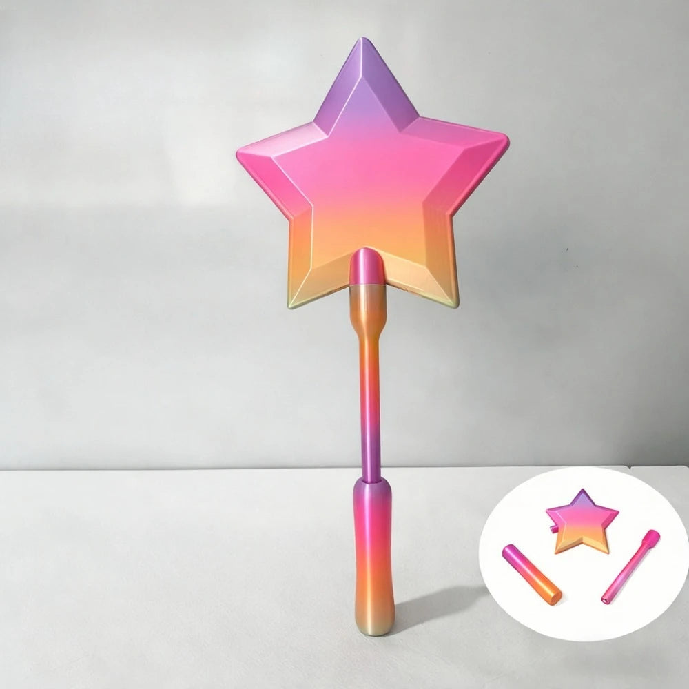 3D Printed Star Wand Holder Portable Credit Card Stand Magics Wand Design For Daily Desktop Organization And Use