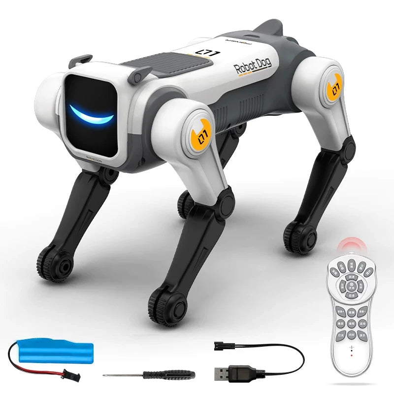 RC AI Smart Robot Dog Intelligent Electric Stunt Bionic Mechanical Dog Voice Command Programmable RC Robot Dog Toy Gift Children